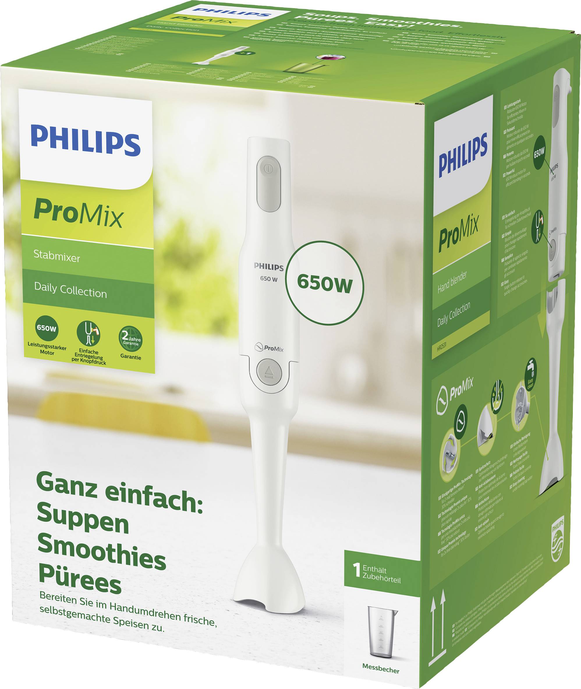 Philips Appliance Hand Blender with powerful 650W motor and unique