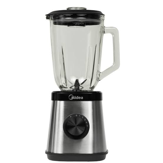 Midea MJ-BL1010W blender, 1.5L glass jar with stainless steel base