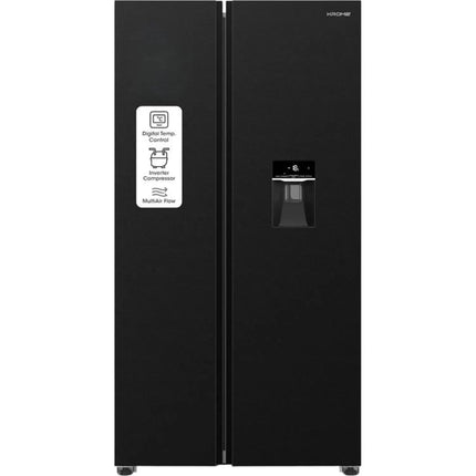 Krome Side by Side Refrigerator 595L Black – KR-SBS820WIH