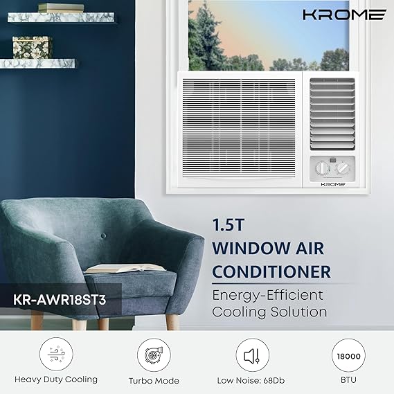KROME 1.5 Ton Window Air Conditioner,AWR18ST3