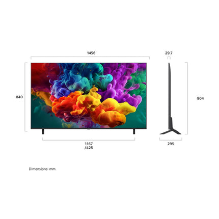 LG 65" QNED evo AI Mini LED QNED85 4K Smart TV (2026 Model), 65QNED85B6T - view 2
