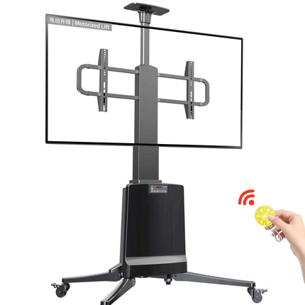 NB TW85 motorized TV cart with remote-controlled height adjustment