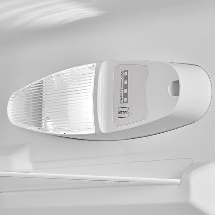 Midea MDRD268FEE50AE refrigerator - interior LED light and control detail