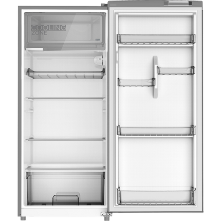 Midea MDRD268FEE50AE refrigerator - interior with shelves and chiller