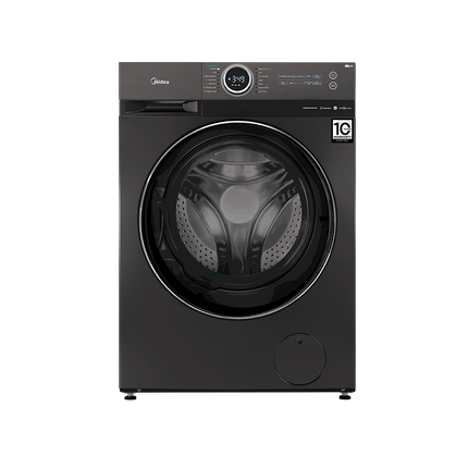 Midea MF200D80WB/T washer dryer, Titanium - front