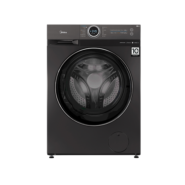 Midea MF200D80WB/T washer dryer, Titanium - front