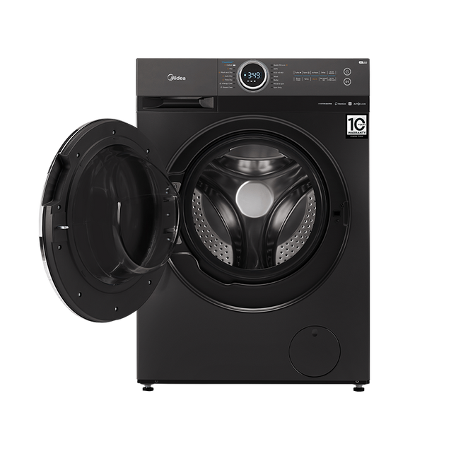 Midea MF200D80WB/T washer dryer, Titanium - door open