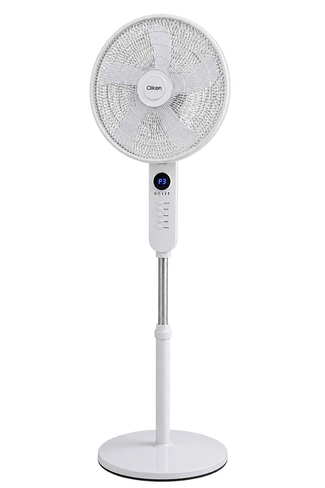 Clikon 16" Stand Fan with Remote Control 45W, White, CK2060