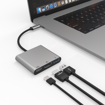 EZQuest USB-C MultiMedia Charging Adapter (3 Ports)