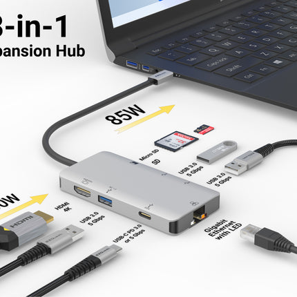 EZQuest MultiMedia Hub Adapter (8 Ports)