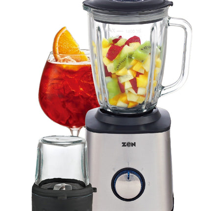 Zen ZBR600G 600W glass jar blender with grinder mill