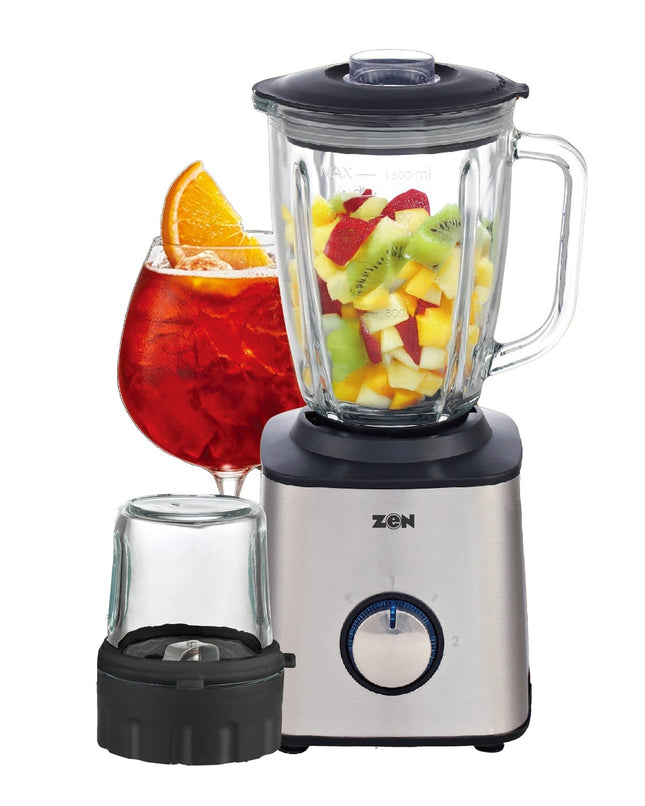 Zen ZBR600G 600W glass jar blender with grinder mill