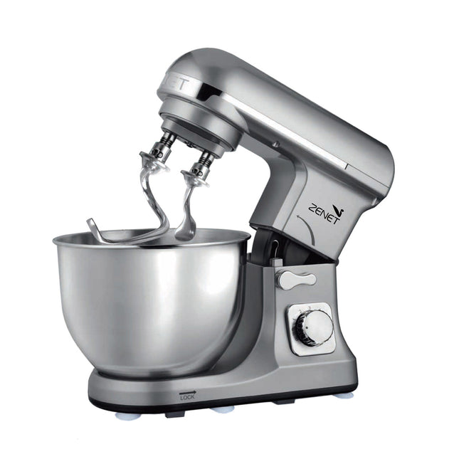 Zenet 5L Bowl Stand Mixer ZMX55, Silver